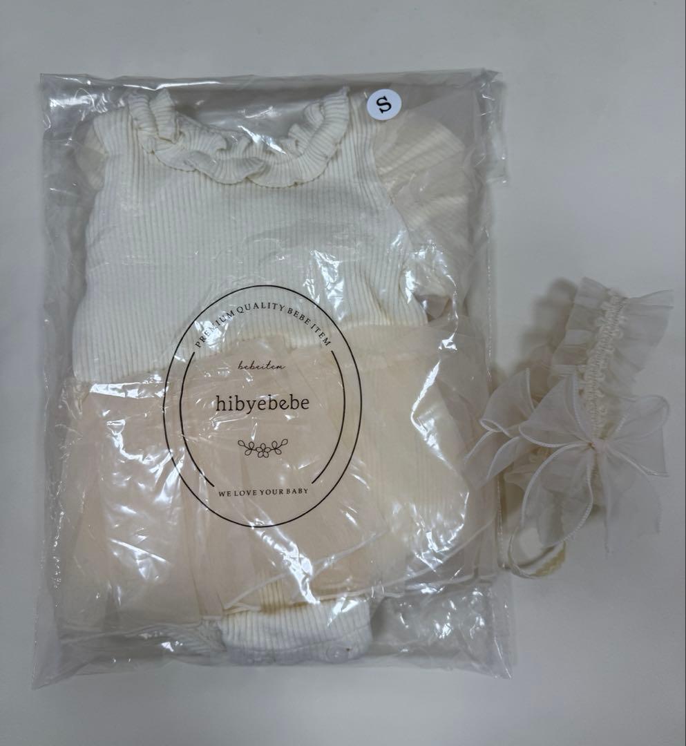 OREN オレン ベルーカ 韓国ベビー服 フリルロンパース ヘアーバンド