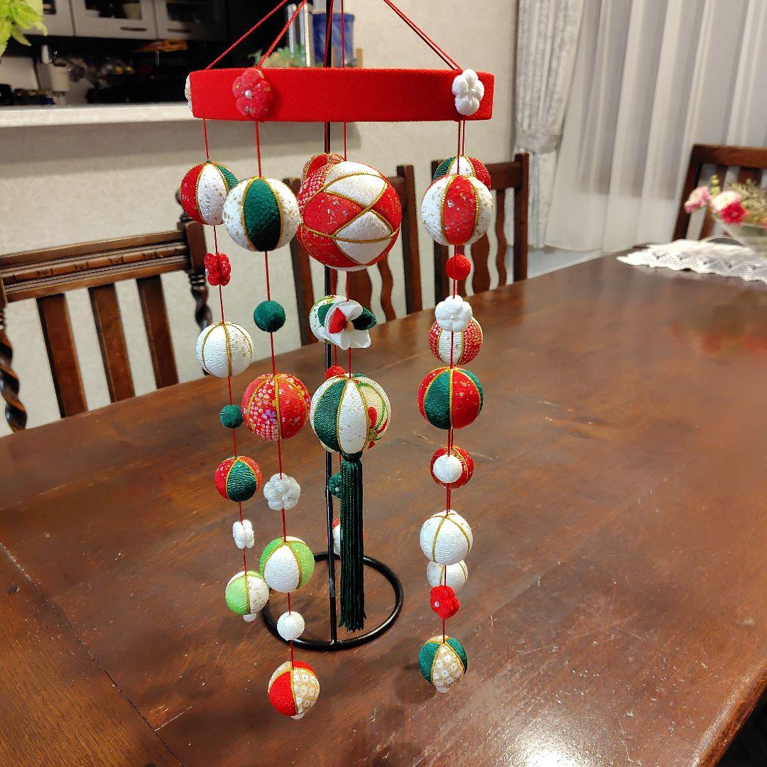 ちりめん細工　クリスマスの下げ飾りと 夏の下げ飾り　　おーさかーな