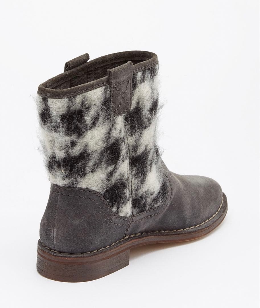 グレースエード 切り替えショートブーツ　サイズ5.5 日本24.5 cm