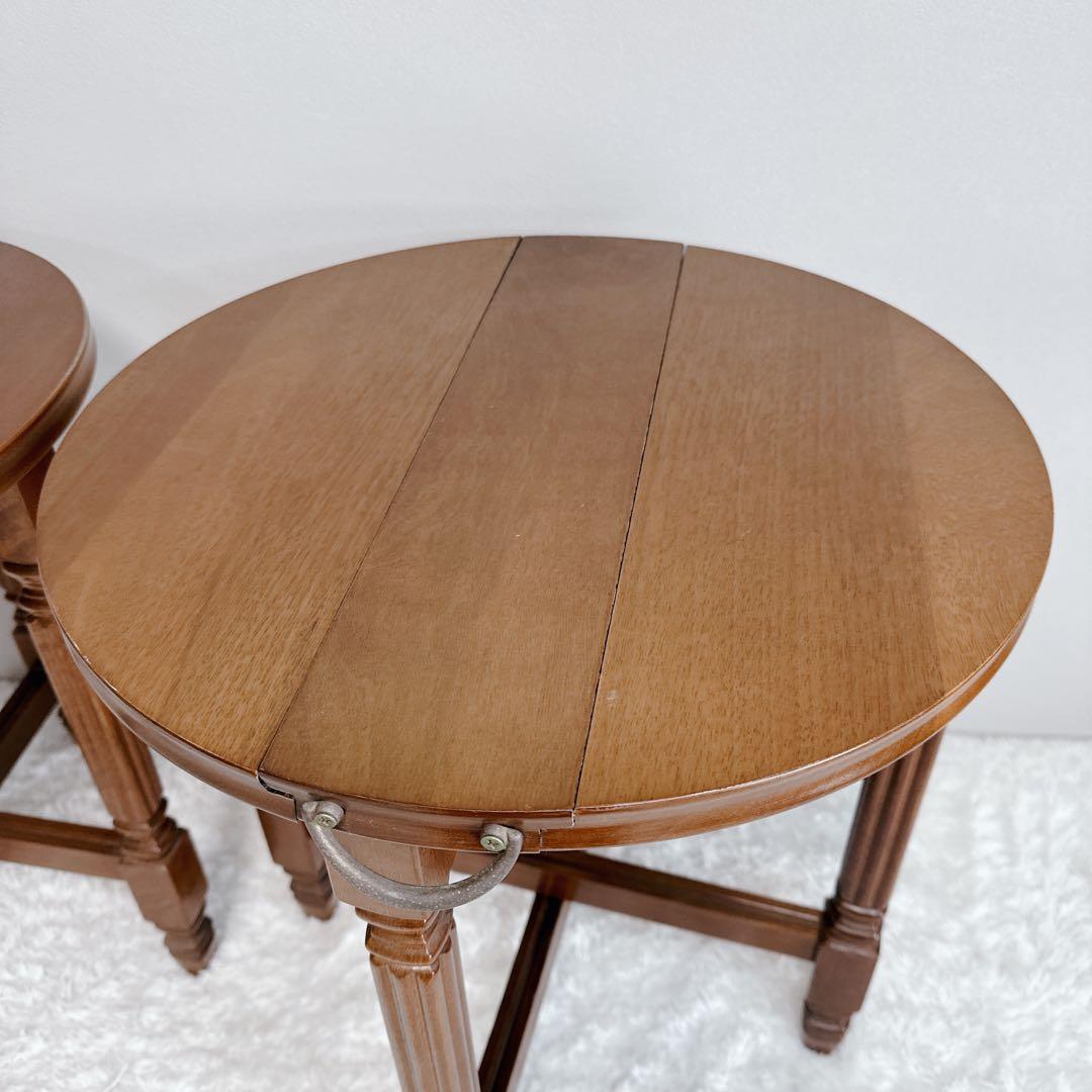 美品　アンティーク　ネストテーブル　3点セット　バタフライ式　レア　希少