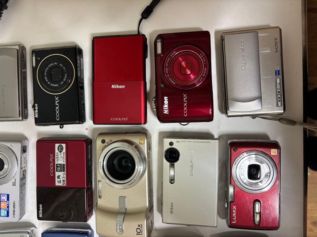 オリンパス、NIKONなど、コンパクトデジタルカメラ 15台セット、ジャンク品
