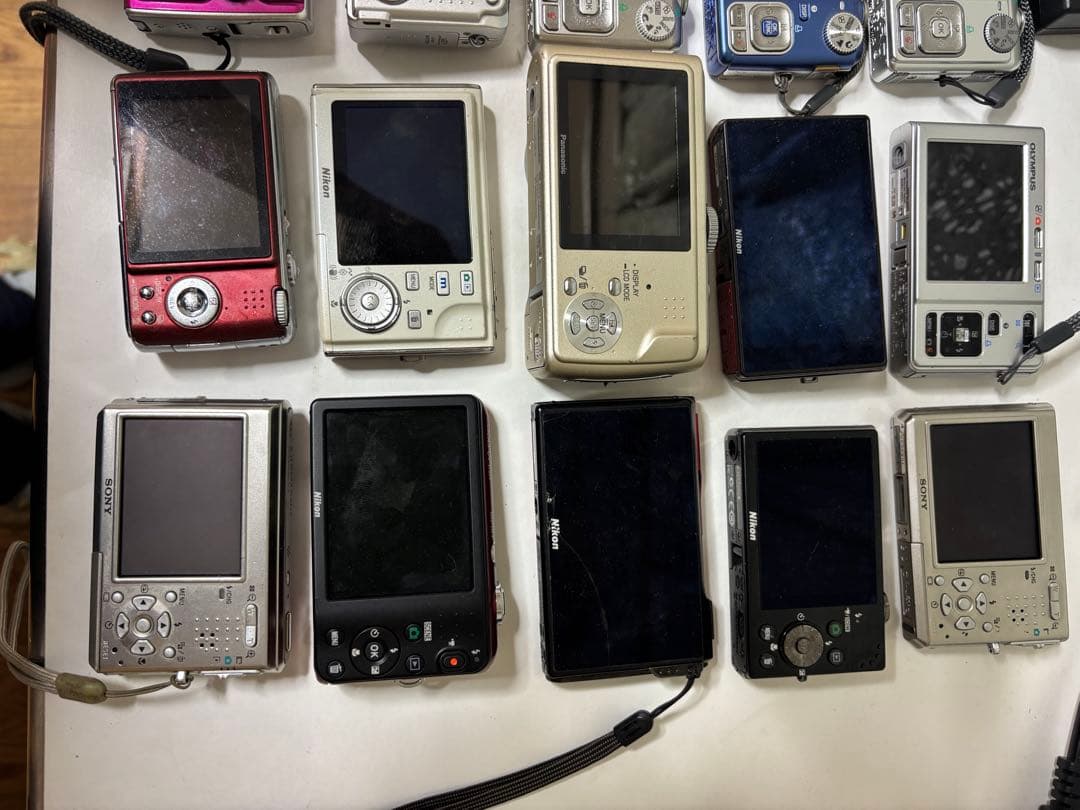 オリンパス、NIKONなど、コンパクトデジタルカメラ 15台セット、ジャンク品