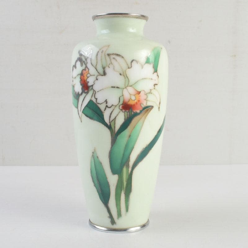 七宝焼　安藤七宝店　花文瓶　花瓶　V　9534