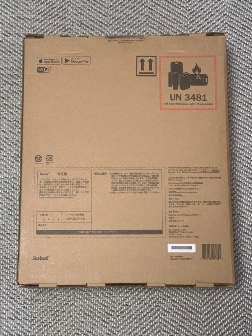 新品、未使用品 Roomba Combo ロボット掃除機 Y011060 ルンバ