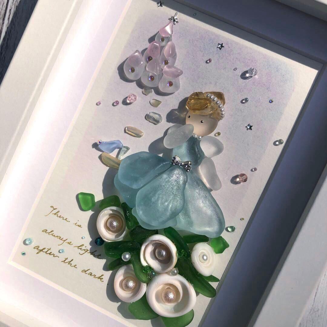 シーグラスアート ⭐️ ヒーリング キャッスル 姫系