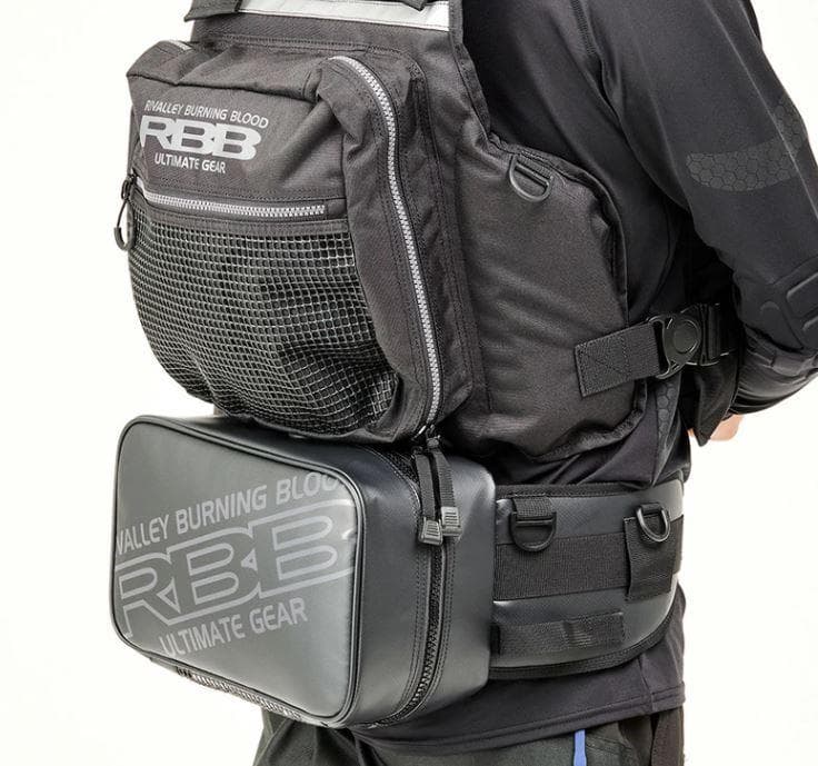 リバレイ RBB ロックショアショートベスト 7661 ブラック×ブラック