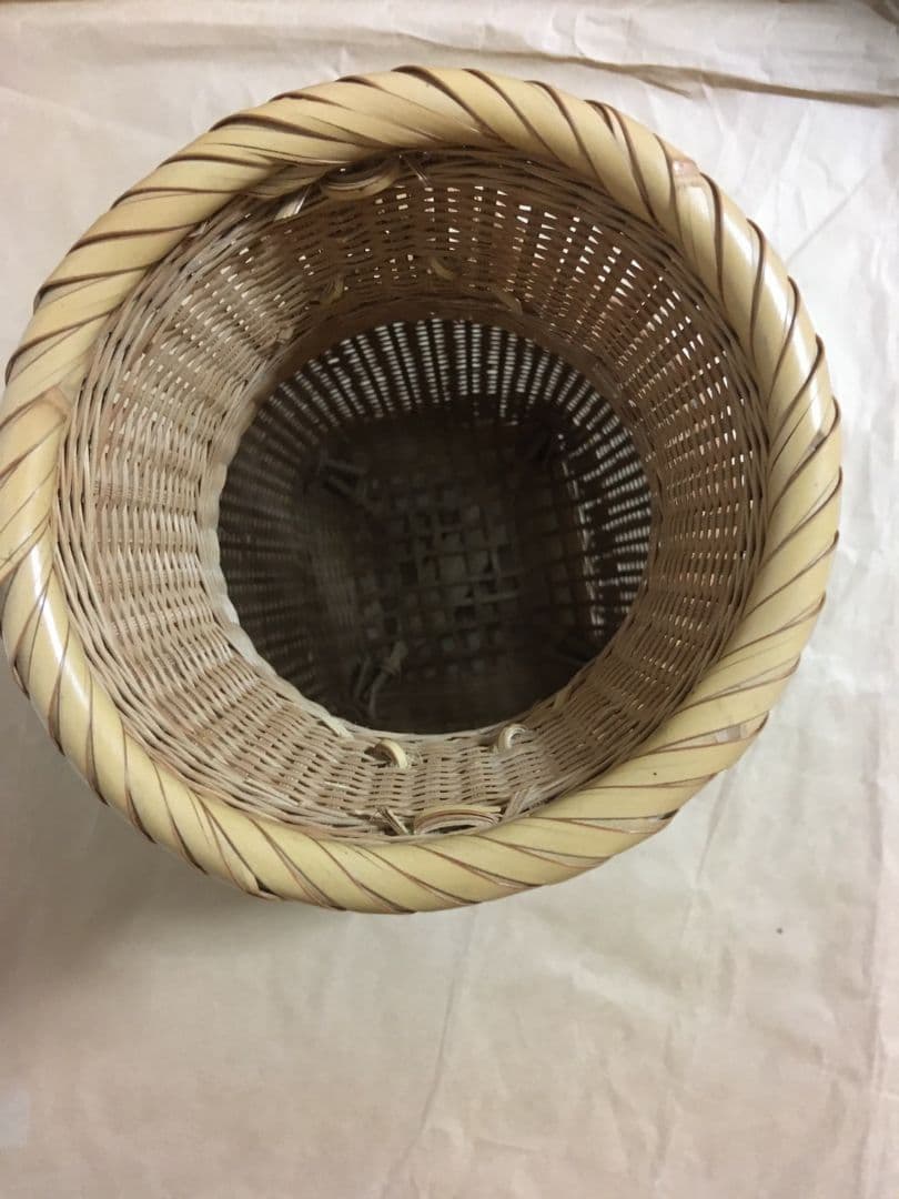 花籠　竹籠　竹かご　花竹籠　工芸品　竹細工　田辺一竹斎