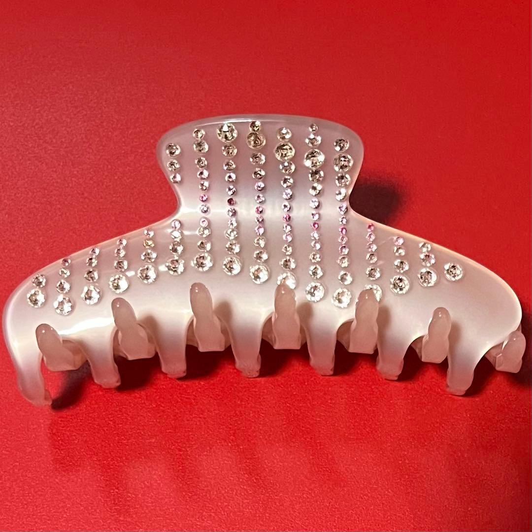 アレクサンドルドゥパリ ヘアクリップ　ラインストーン　ピンク　 L