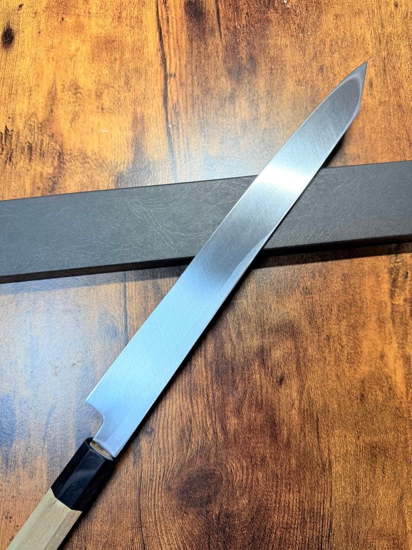 【堺打刃物】刺身 切付　包丁　白ニ鋼　9寸　水牛八角柄 和包丁