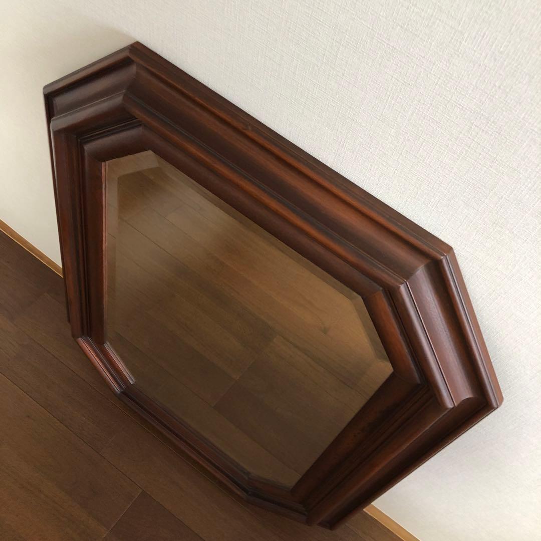 アンティーク 壁掛け鏡 イタリア製 八卦鏡 ウォールミラー