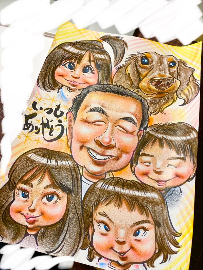 世界で1枚のオーダーメイド似顔絵★ハイクオリティver★お祝い★プレゼント