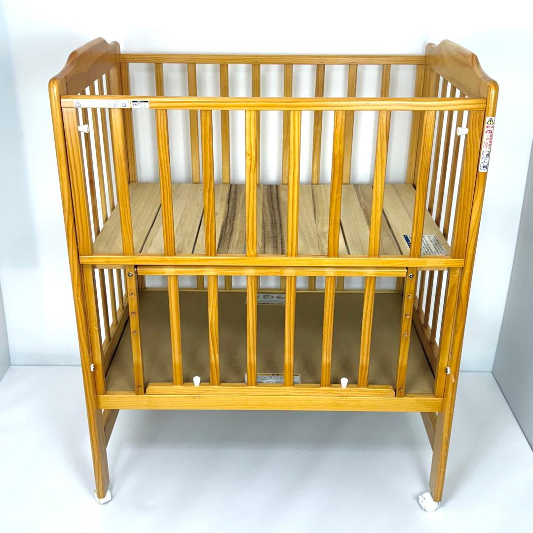 【美品】カトージ ハイシート ミニベビーベッド （内寸：60×90cm）