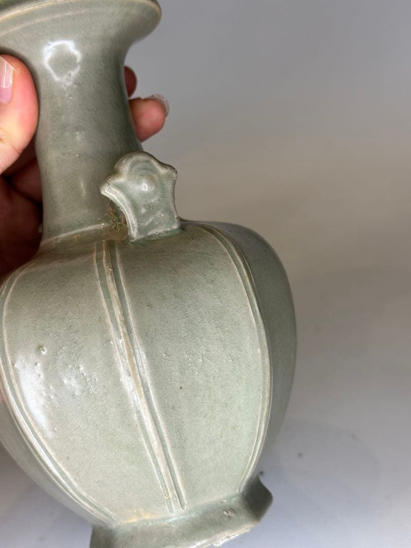 宋代 貫耳瓶 花瓶 陶磁器 古美術 時代物