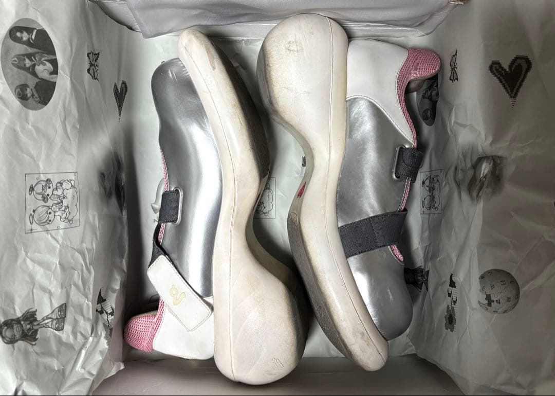 Grape 靴　シューズ　レア　シルバー　ピンク　シール付き　箱付き　240mm