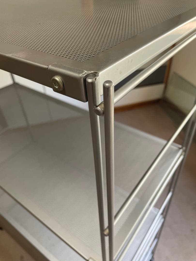 【手渡し限定】無印良品4段スチールラック シルバー　中古品