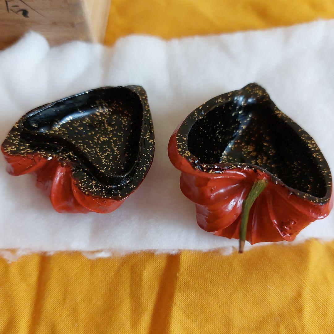 茶道具　鬼灯香合　乾漆　輪島塗　一斎作