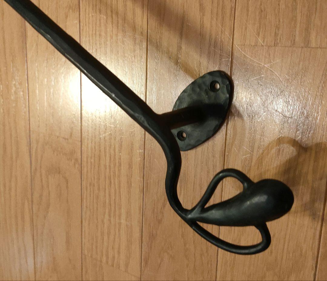 アンティーク アイアン タオルハンガー 幅約90×高さ約7cm ロング