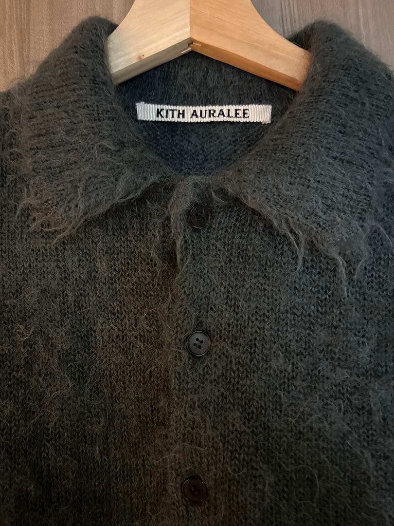 キス　オーラリー　モヘアニット　ポロシャツ　ニットポロ