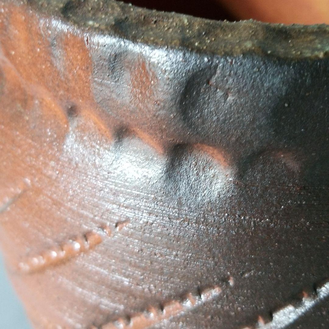 信楽焼　傘立て 火色壷 高さ４４cm