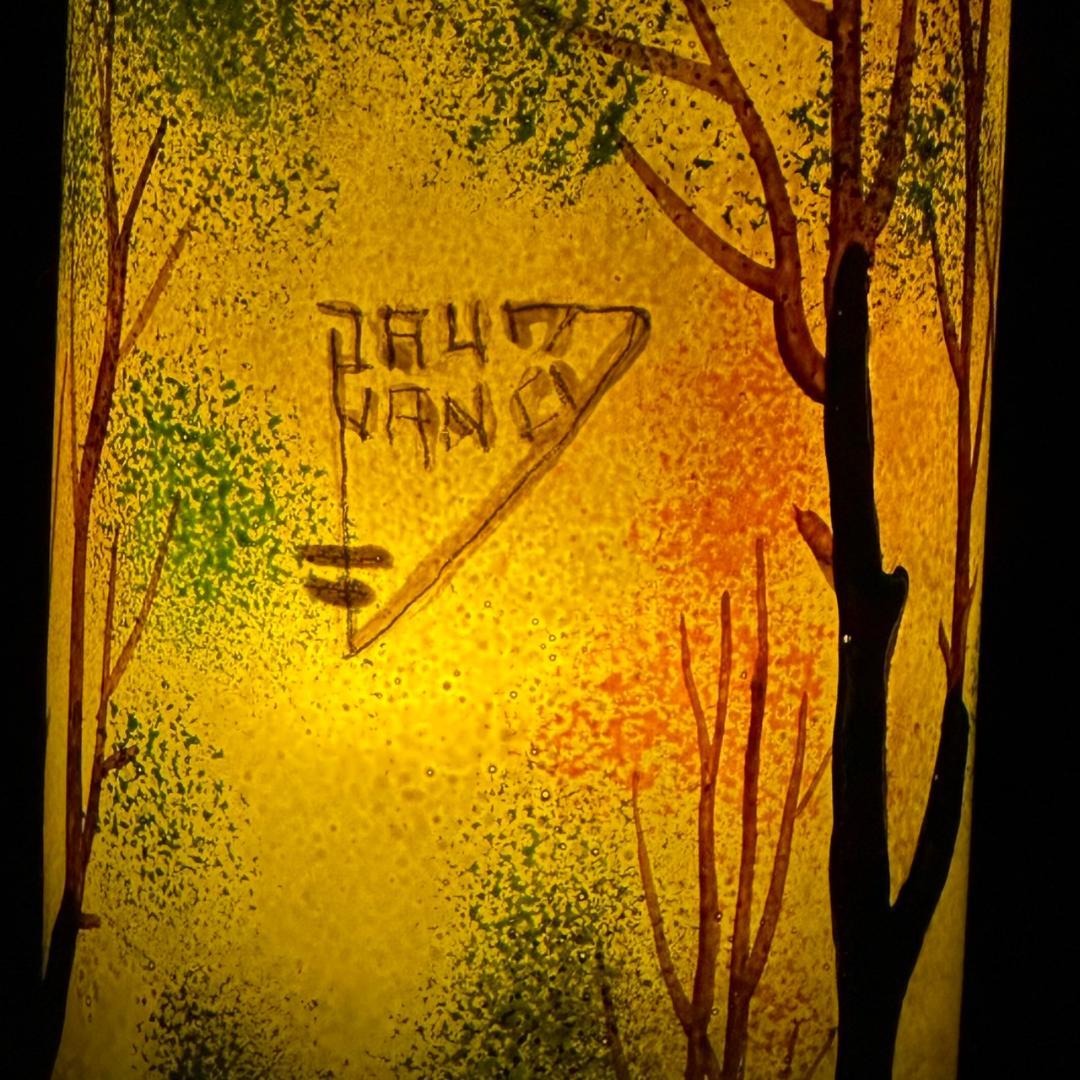 ドームナンシー 筒型 大　卓上証明　高さ22cm 被せガラス　アンテルカレール