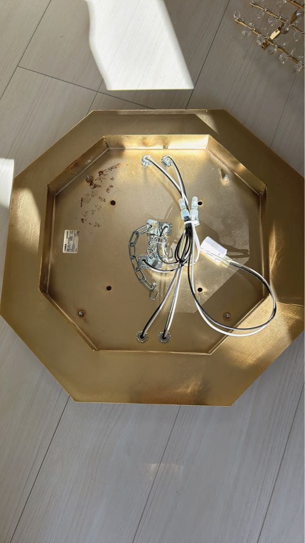 クリスタルシャンデリア 6灯 八角形(大塚家具)