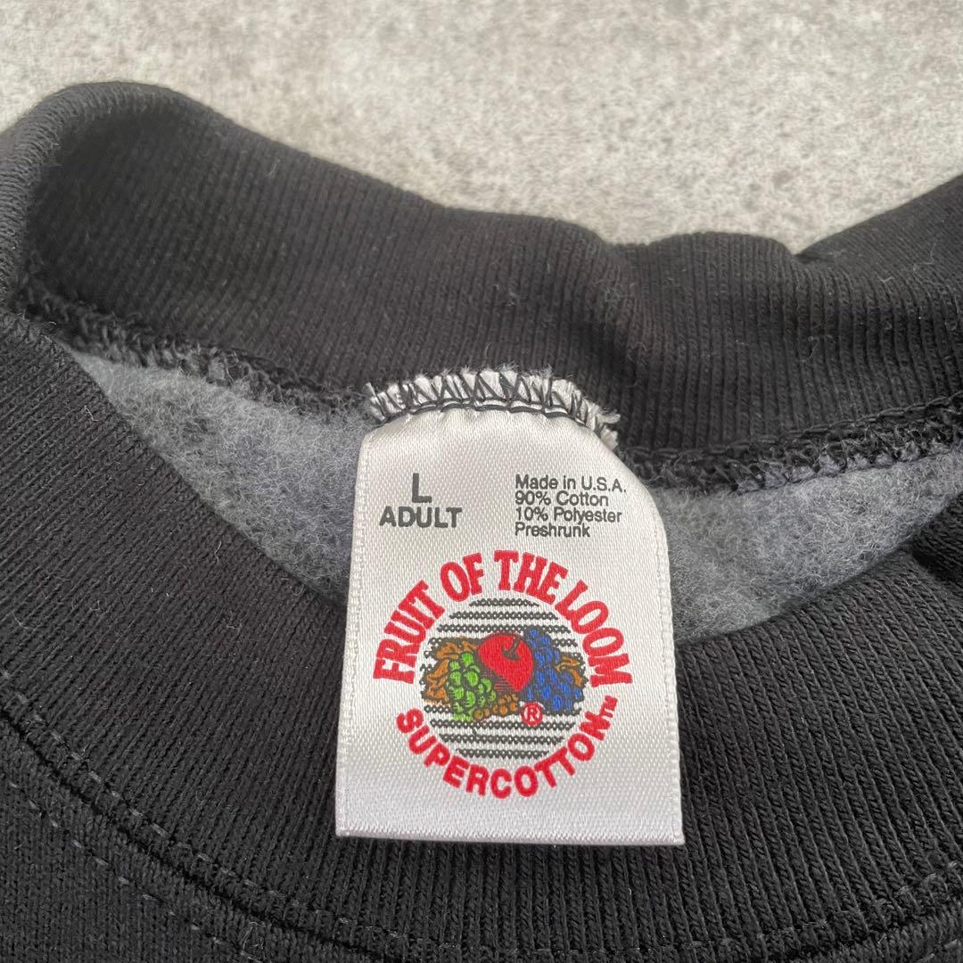 90s フルーツオブザルーム L USA製 スウェット デッドストック 黒