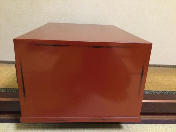 和歌山 紀州塗 根来塗箪笥 うるし塗装 中質繊維板 M