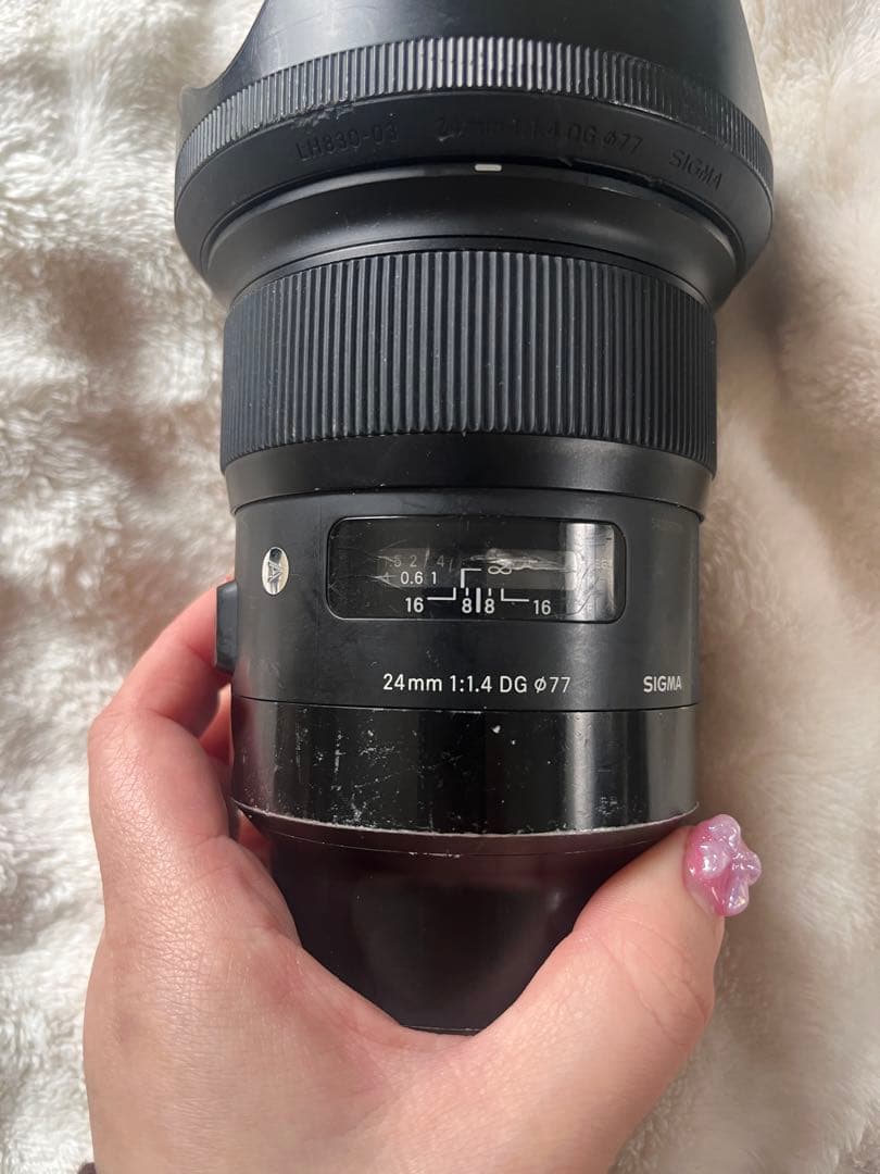 SIGMA 単焦点レンズ 77mm径 花形フード付き