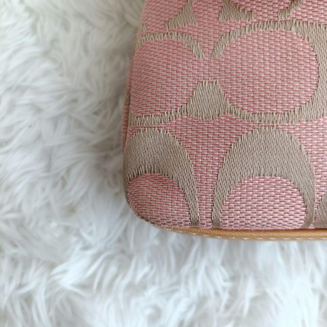 【美品希少色】コーチ ワンショルダー シルバー金具 シグネチャー キャンバス