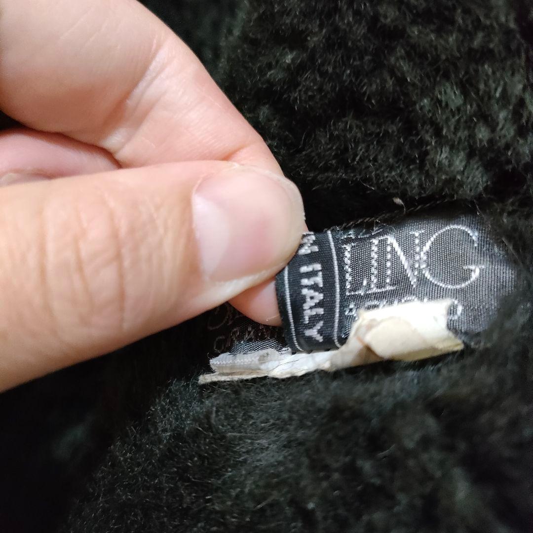 イタリア製 ムートンコート ダッフルコート リアルボア 本革 ヴィンテージ 緑