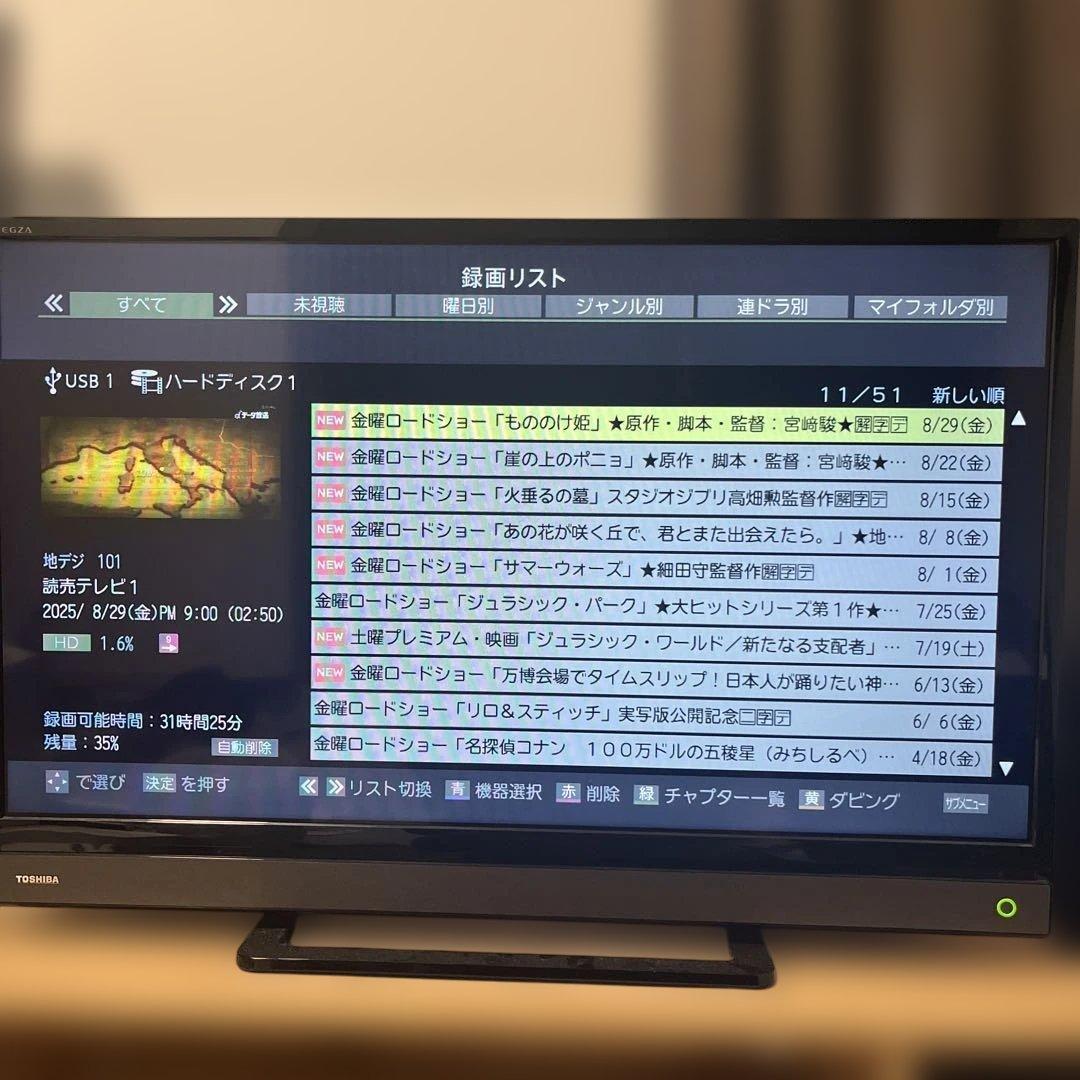 東芝テレビ、録画レコーダー、テレビボード