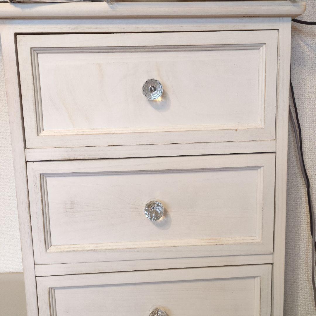 ホワイト 5段チェスト　使用品