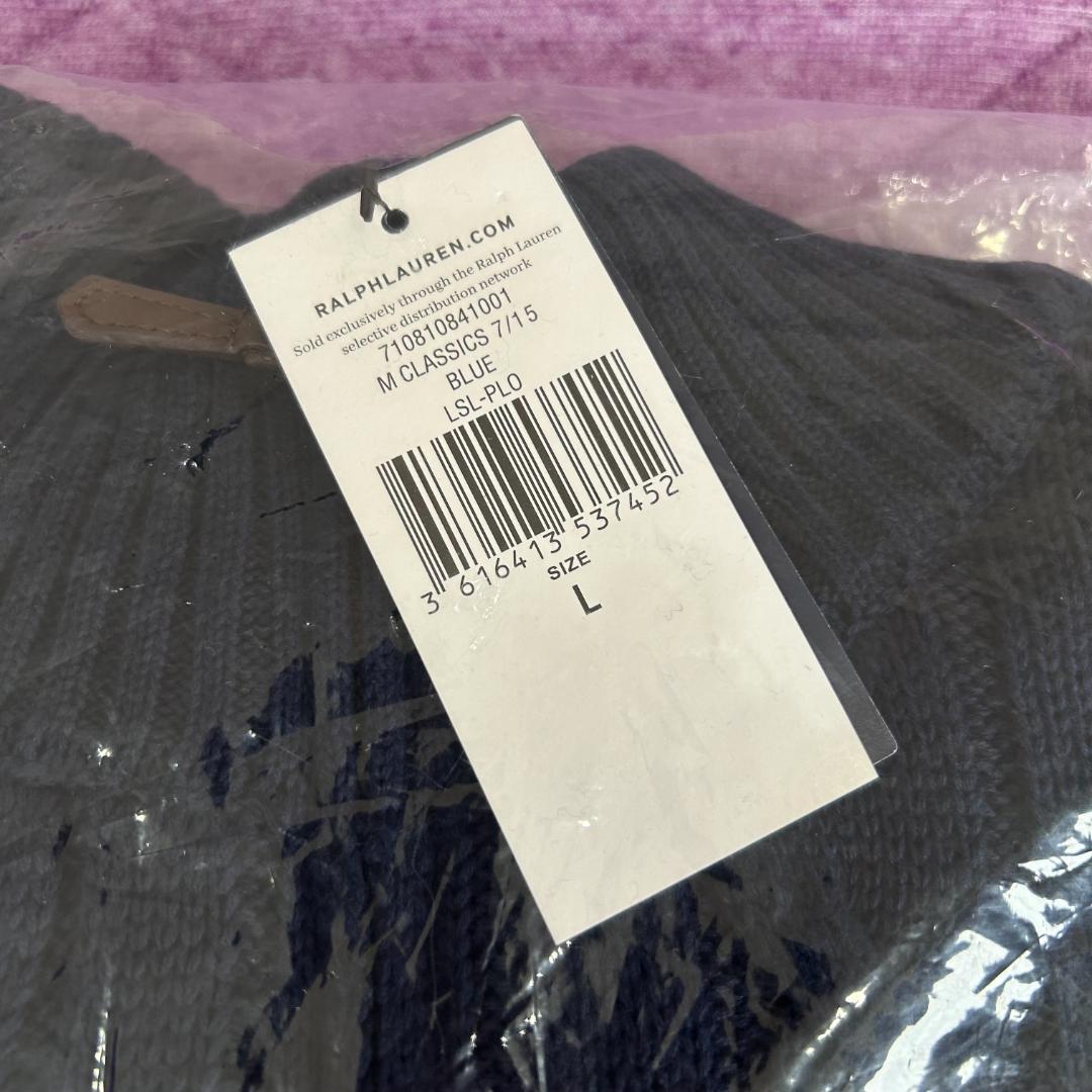 【新品・未使用】ラルフローレン ケーブルニット クォータージップ セーター