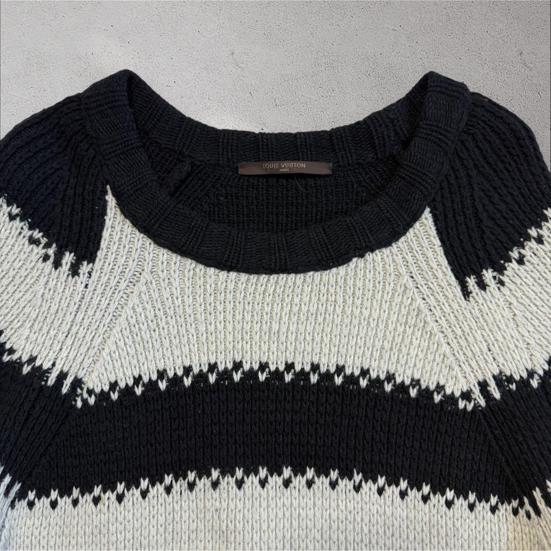 Louis Vuitton ルイヴィトン カシミヤ混 ニット ロゴ刺繍 L