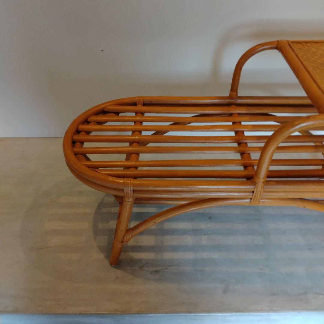 ラタン製オーバル型 サイドテーブル