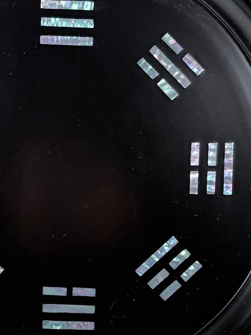 木製　黒真塗 貝入八卦盆　美品　茶道具　送料込