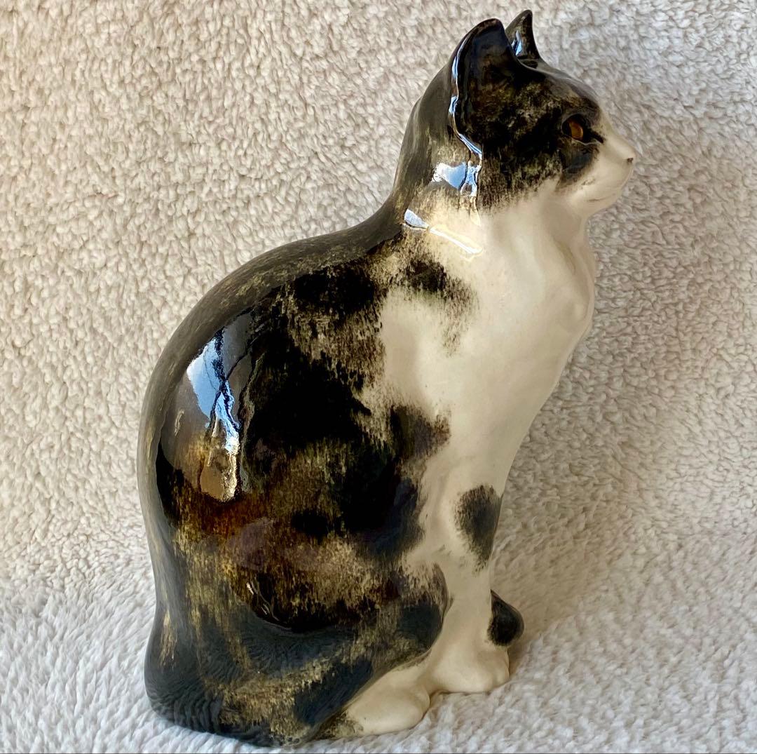 モデルNo.42 ウィンスタンレイキャット　初期作品　ハチワレ猫　貫入無し❣️