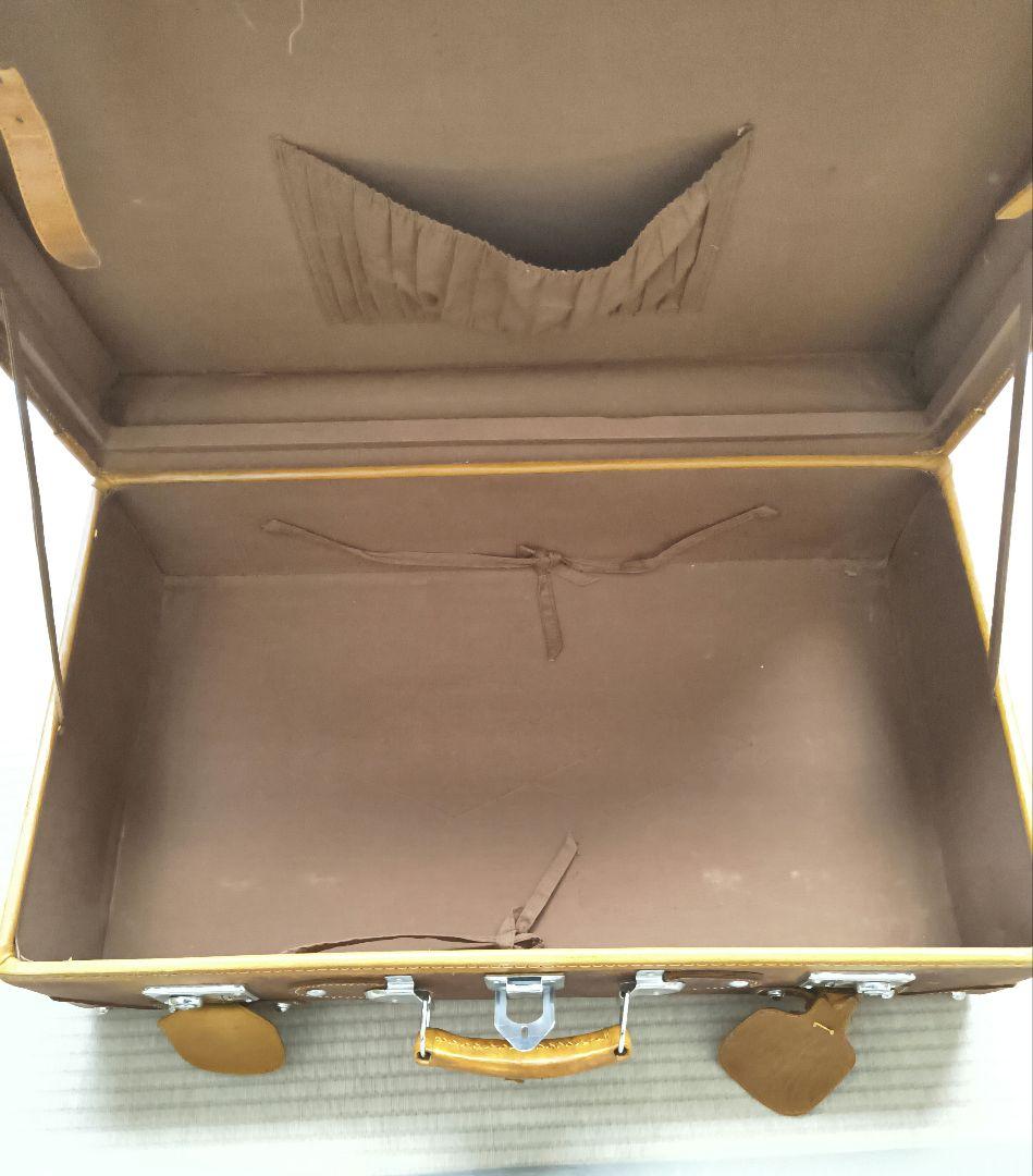 特大　トランク　ケース　アンティーク　ヴィンテージ　レトロ　昭和　本革　レザー