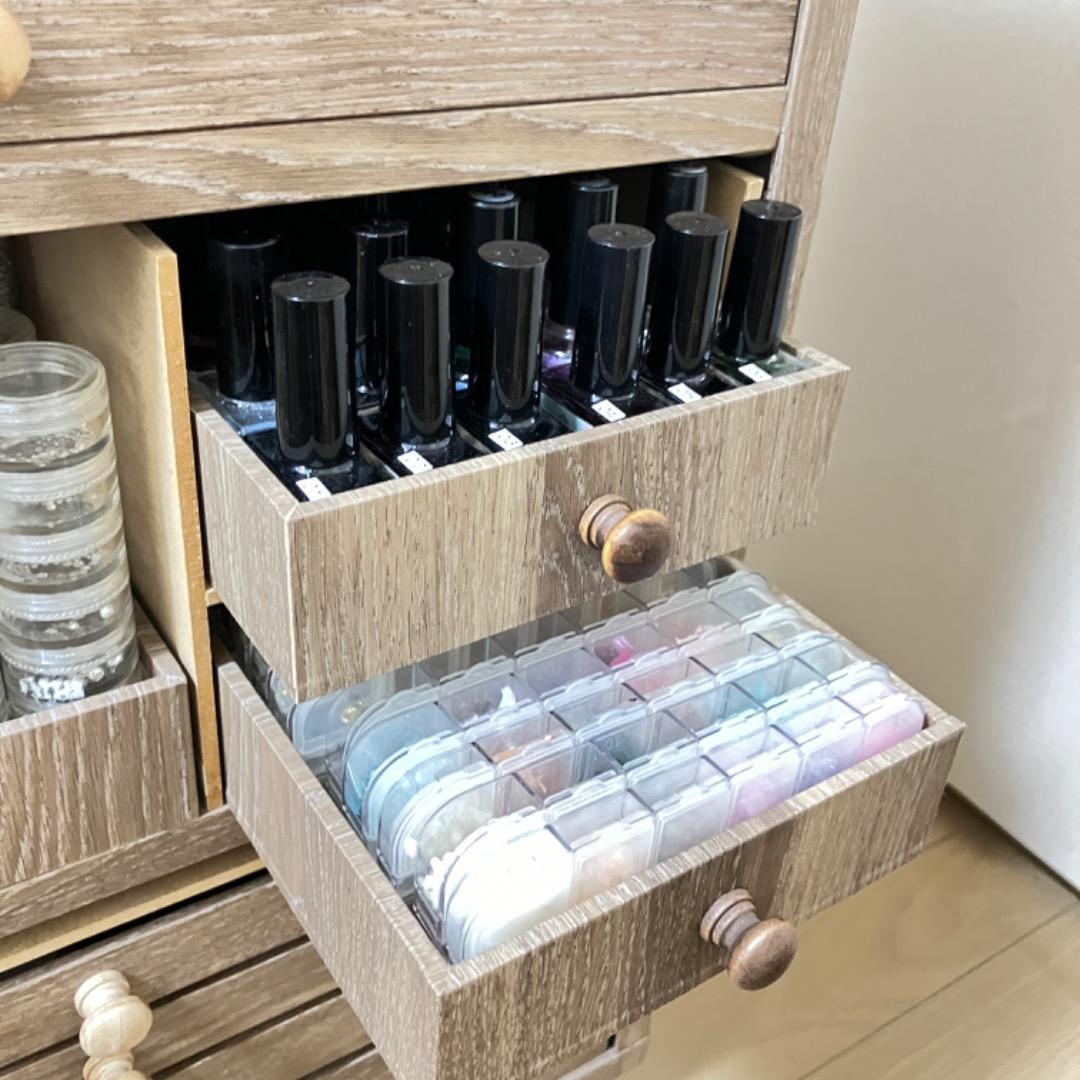 DIY キャスター付き　ネイルワゴン　ジェル収納　大容量