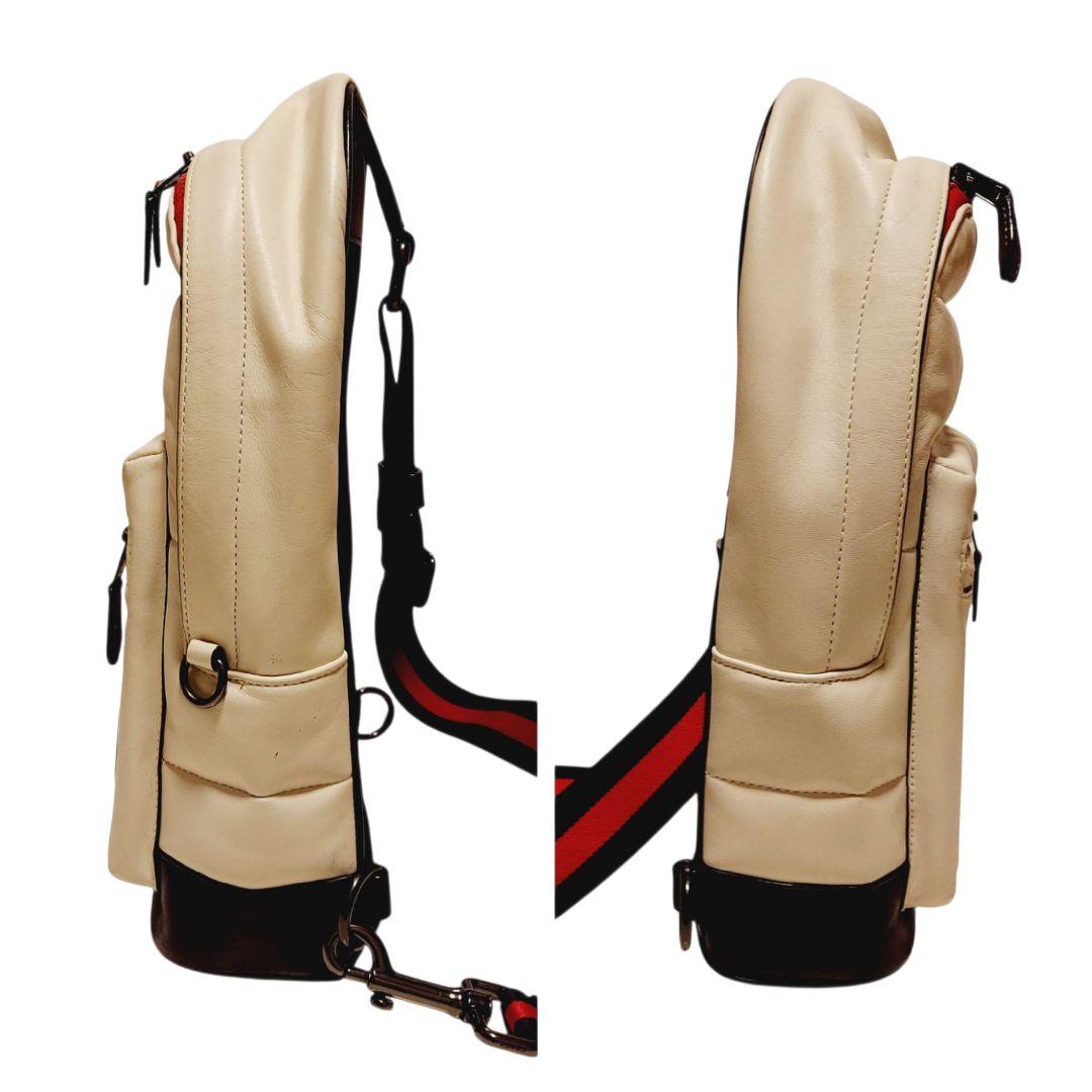 【COACH】ボディバッグ 白×赤×黒 ユニセックス コンパクト