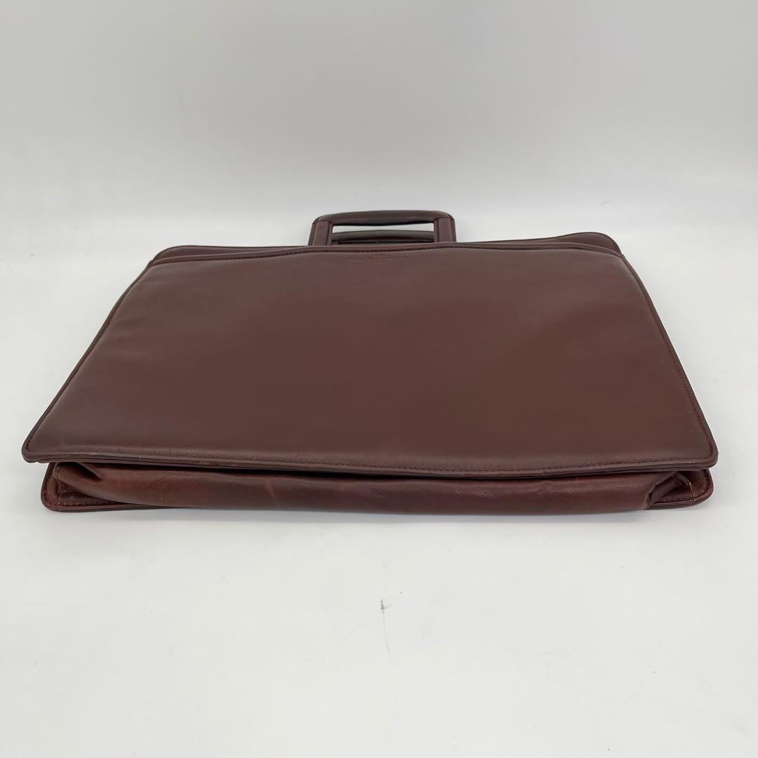 バレンシアガ ハンドバッグ ビジネスバッグ ロゴ型押し レザー 茶色 A4可能