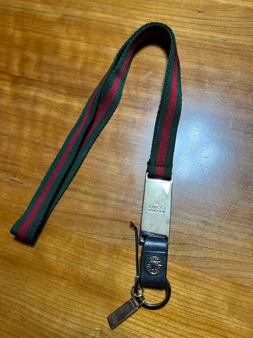 【美品】GUCCI キャンバス セキュリティカード & 携帯ストラップ