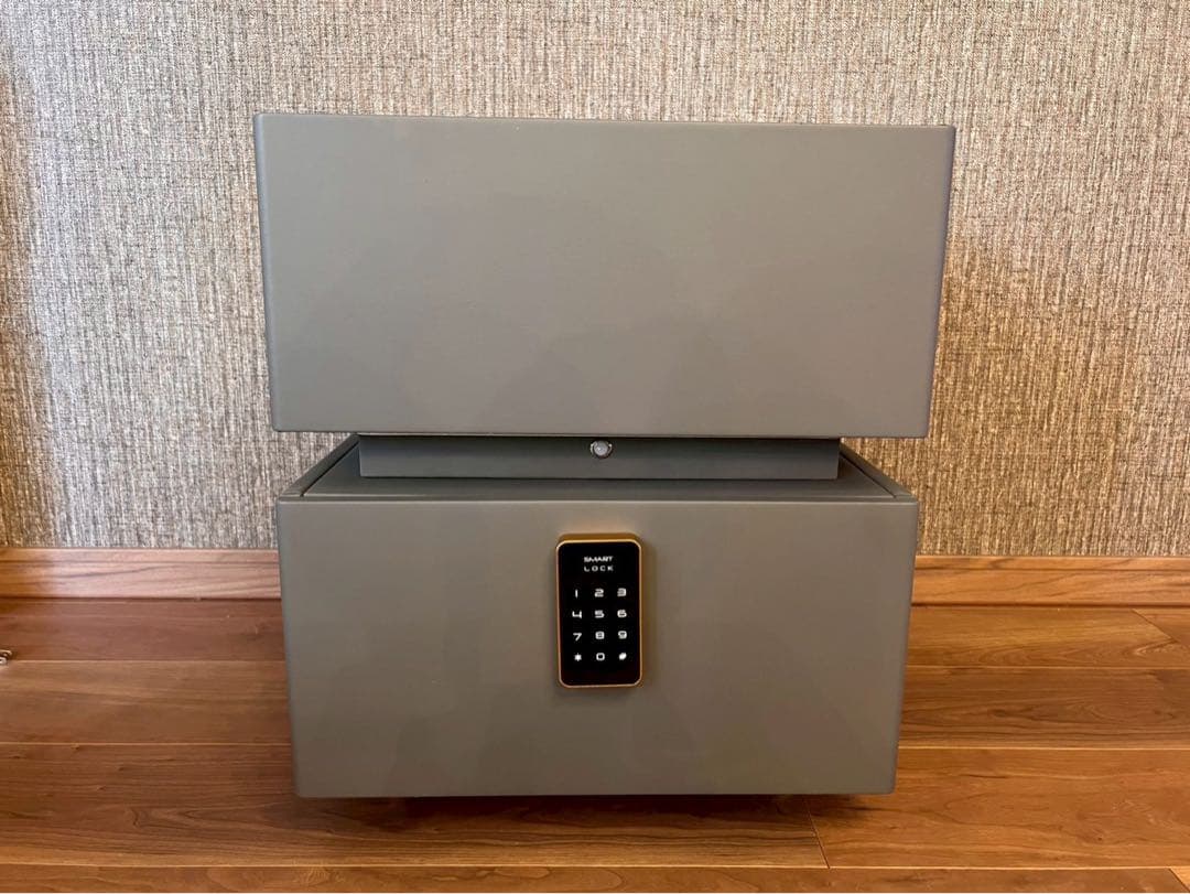 【現在価格4.8万】スマートナイトテーブル ワイヤレス充電・LED グレー 美品