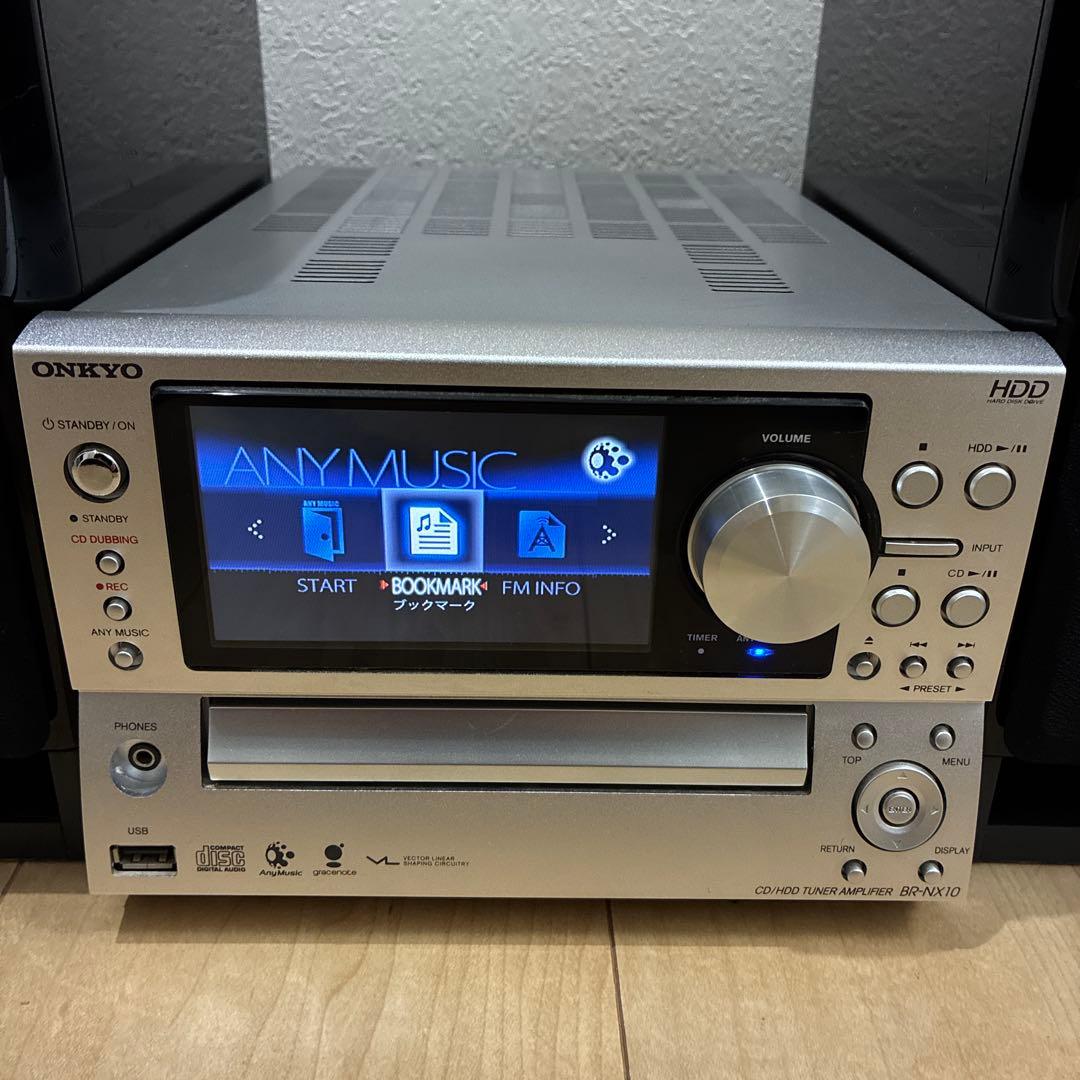 動作ok ONKYO BR-NX10 CD HDD ミニコンポ HDD80GB