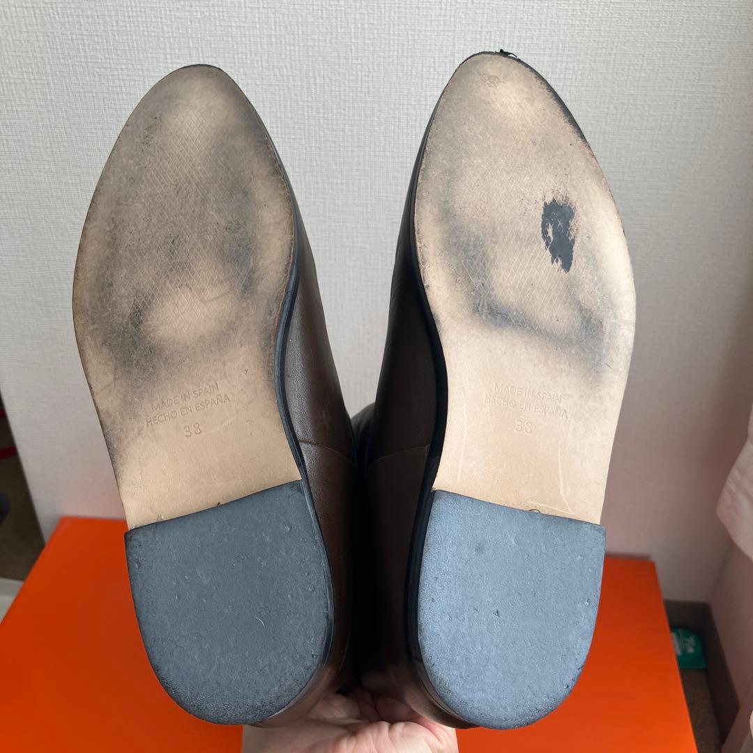 美品‼️REMME ブレンタ38 ブラウンレザー　ロングブーツ インヒール