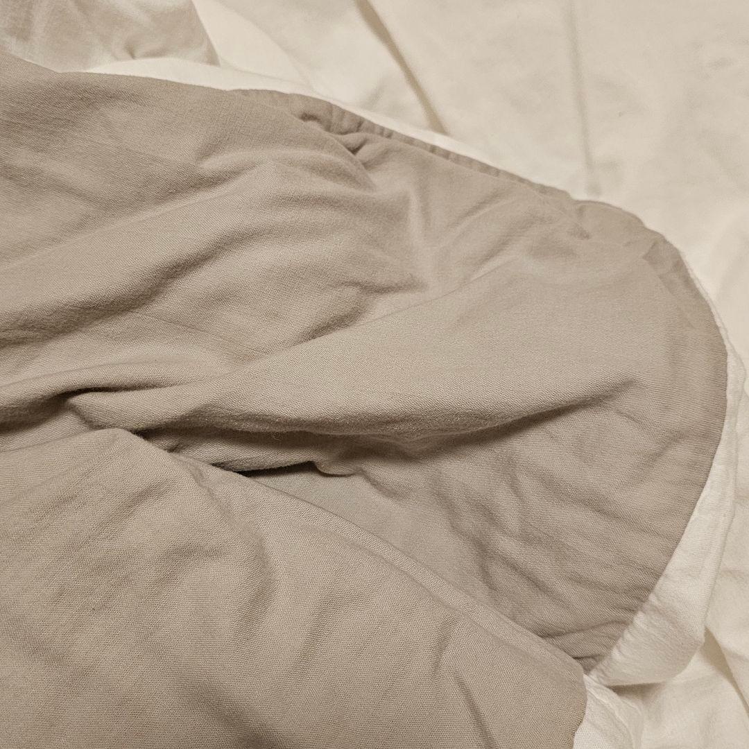 無添加 3重ガーゼ掛け布団カバー 190×210 ムーングレー