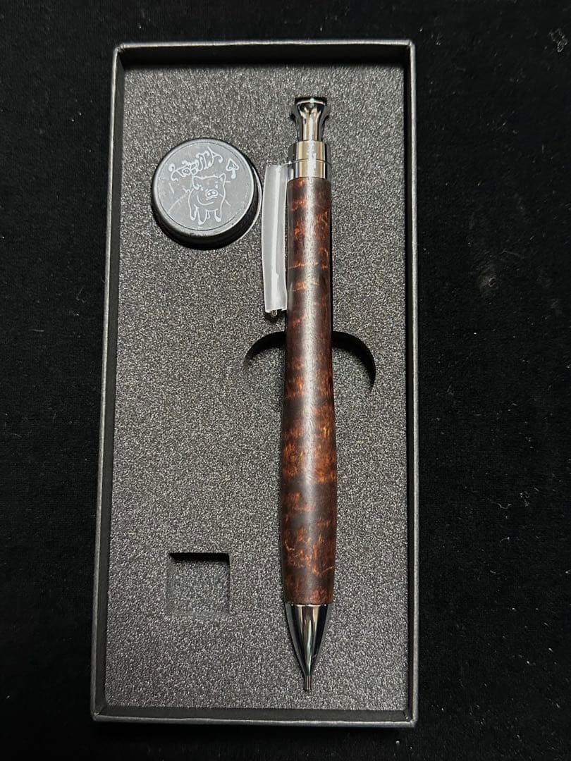 こぶた工房 シャープペンシル 黄花梨 極上変わり杢0.5mm