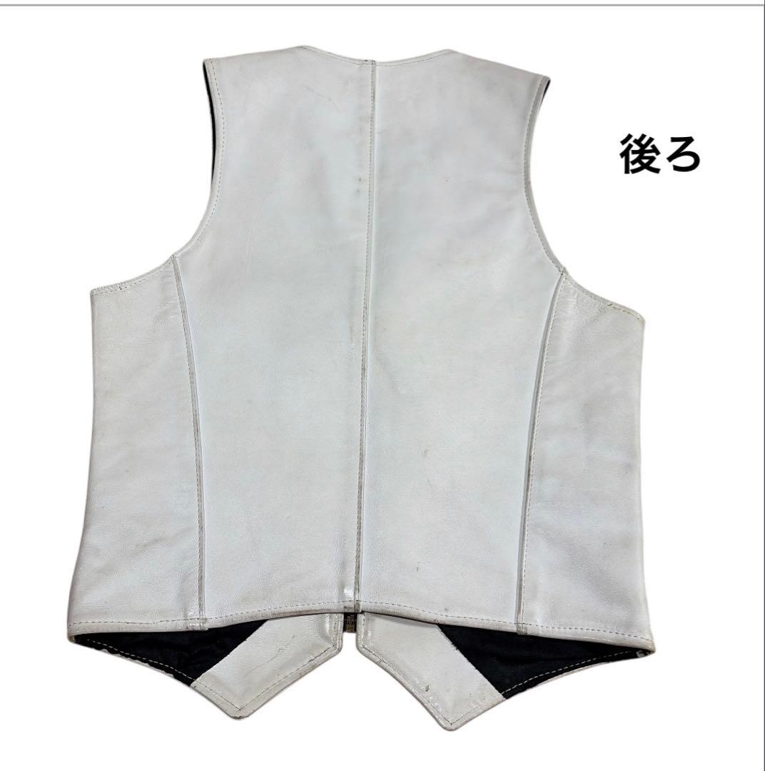 vanson レザーベスト サイズ36 S ホワイト