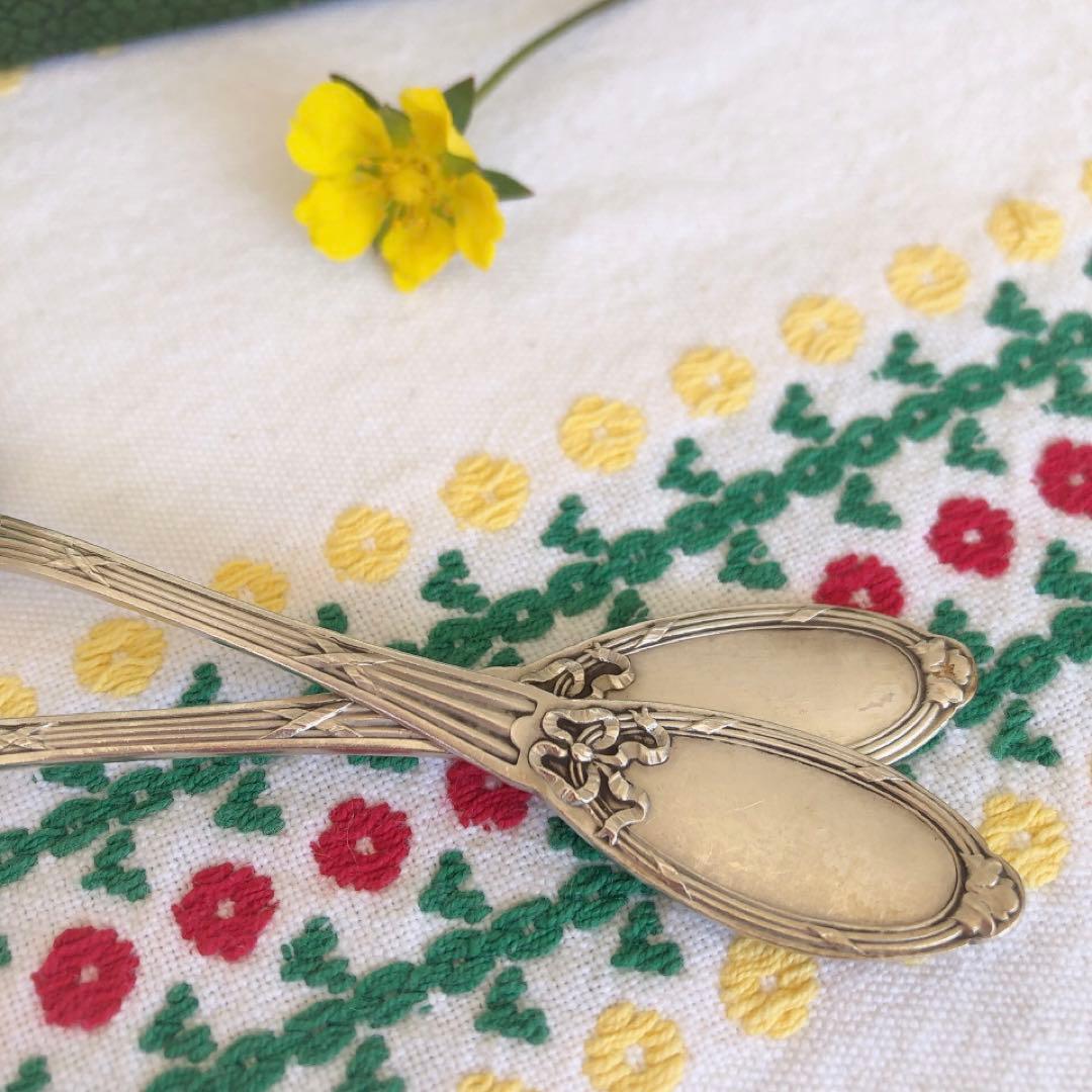 フランスアンティーク　箱付スプーン　6本セット　フランスアンティークカトラリー