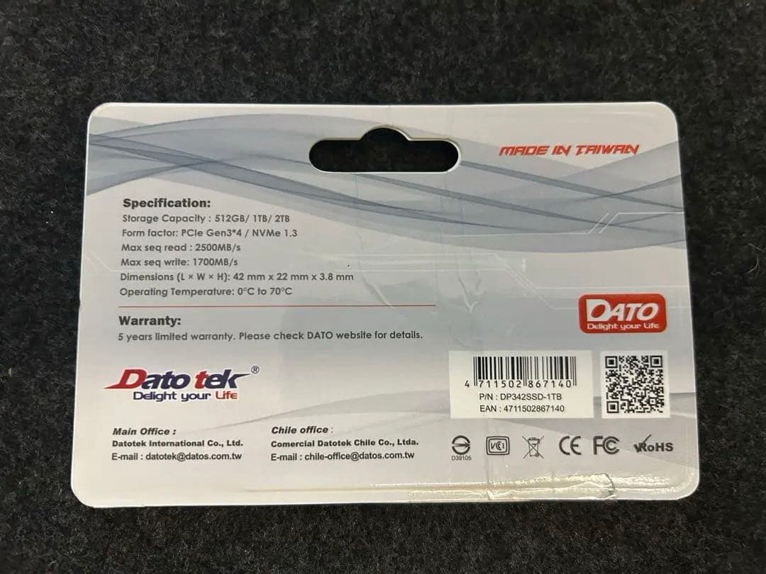 内蔵型SSD 1TB SSD DP342 M.2 2280 PCIe